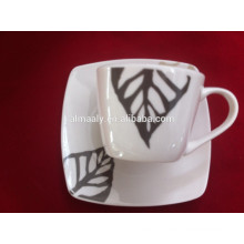 Ceramic Coffee Cup and Saucer Sets with Logo